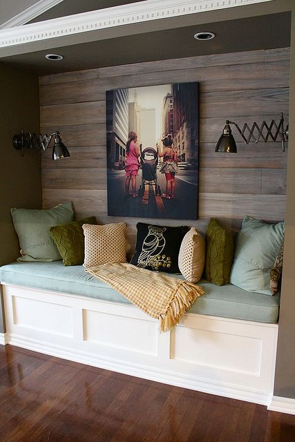 Reading Nook With a Wood Treatment. 