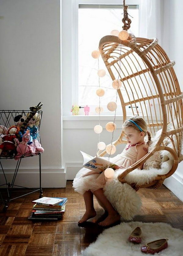 Hanging Chair for a Reading Nook