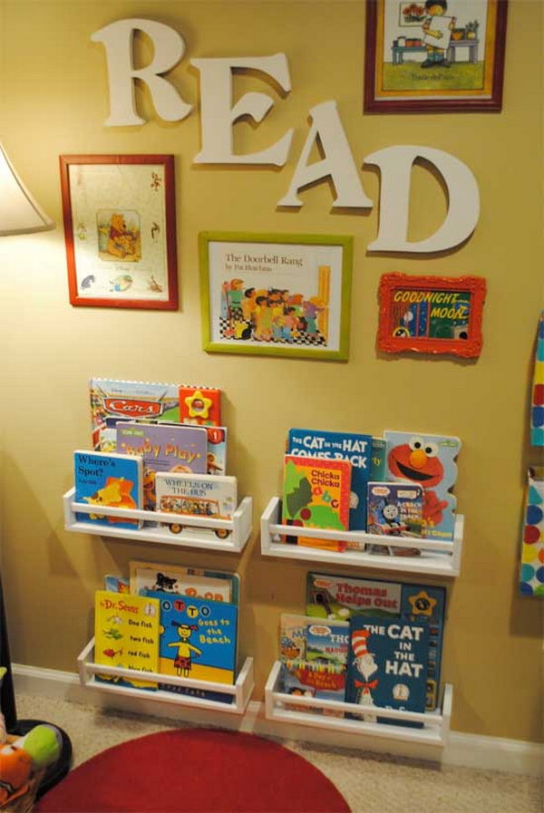 Book Nook with Spice Rack as Book Shelves