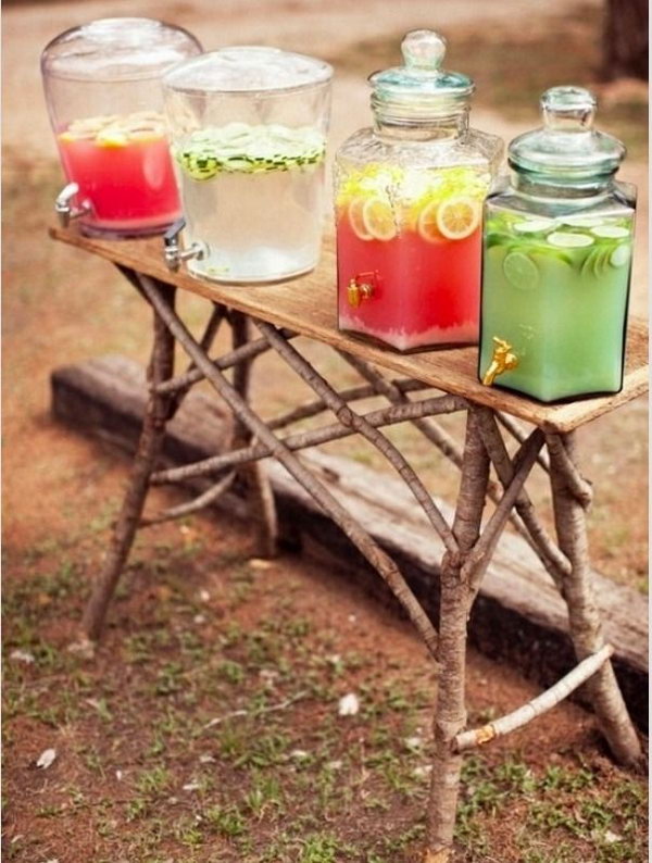 Rustic Drink Holders. 