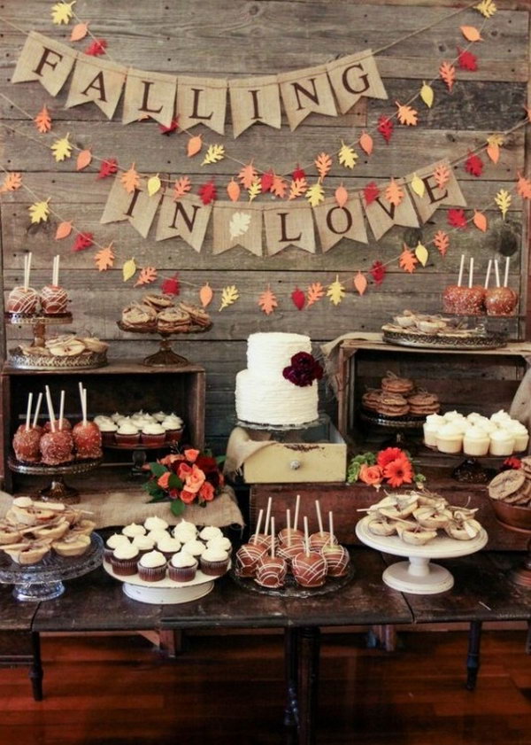 Rustic Wedding Dessert Bar. 