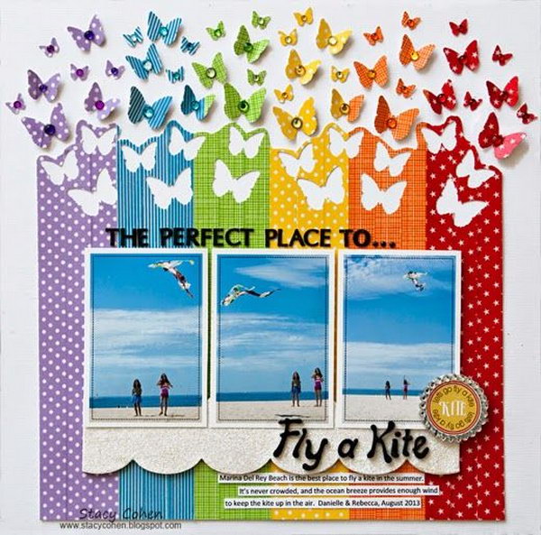 Flying Kites Scrapbooking Ideas. 