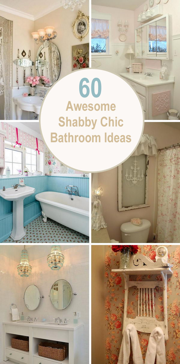 60 Awesome Shabby Chic Bathroom Ideas 