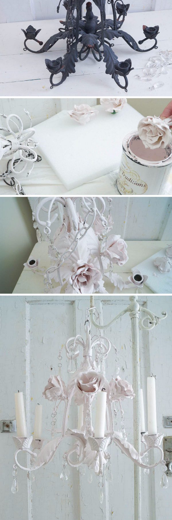 Shabby Chic Wallpaper Covered Blinds. 