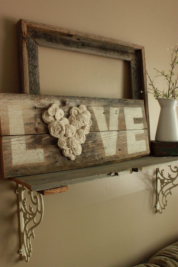 Wood Crate Shabby Chic Wall Organizer 