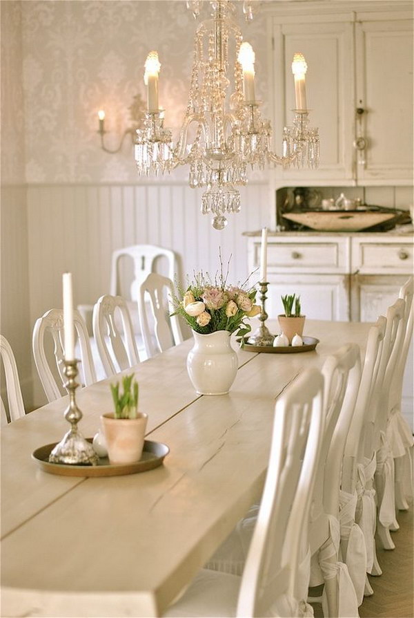 50+ Shabby Chic Dining Room Ideas That Every Girl Will Love 2018