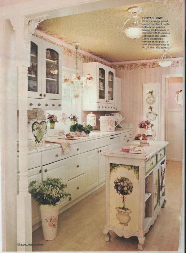 Vintage Shabby Chic Kitchen Decoration. 