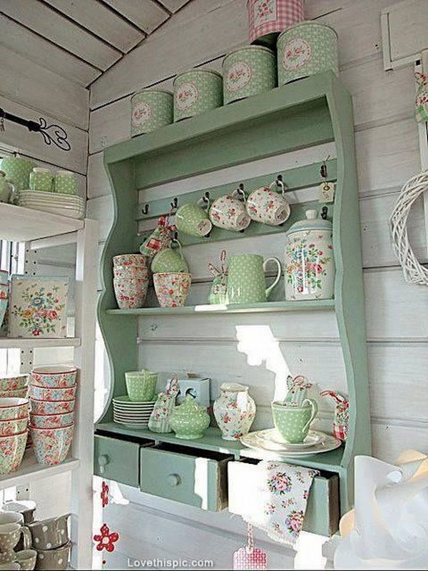 Shabby Chic Kitchen Shelf. 