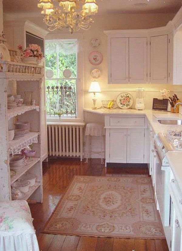 Sweet Pink Shabby Chic Kitchen 