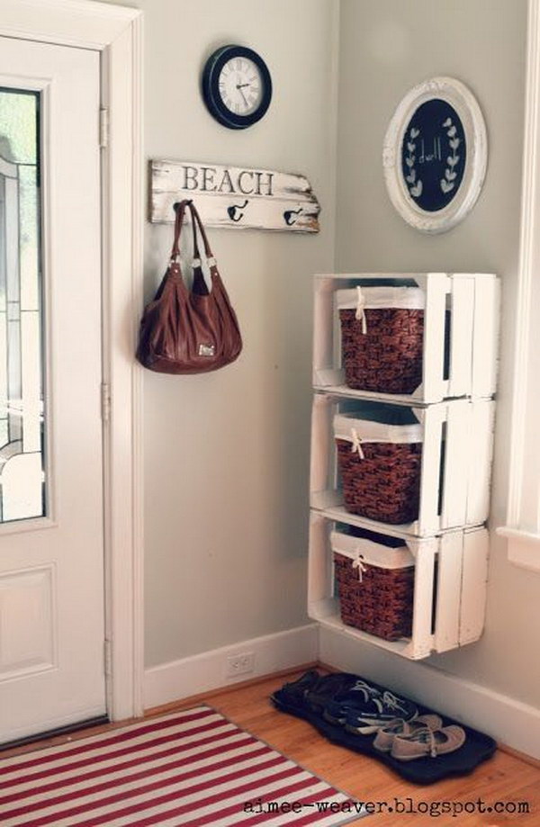 DIY Crates Shelving System. 