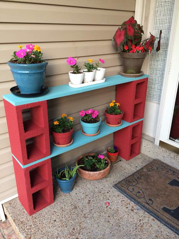 Easy DIY Flower Pot Shelves. 