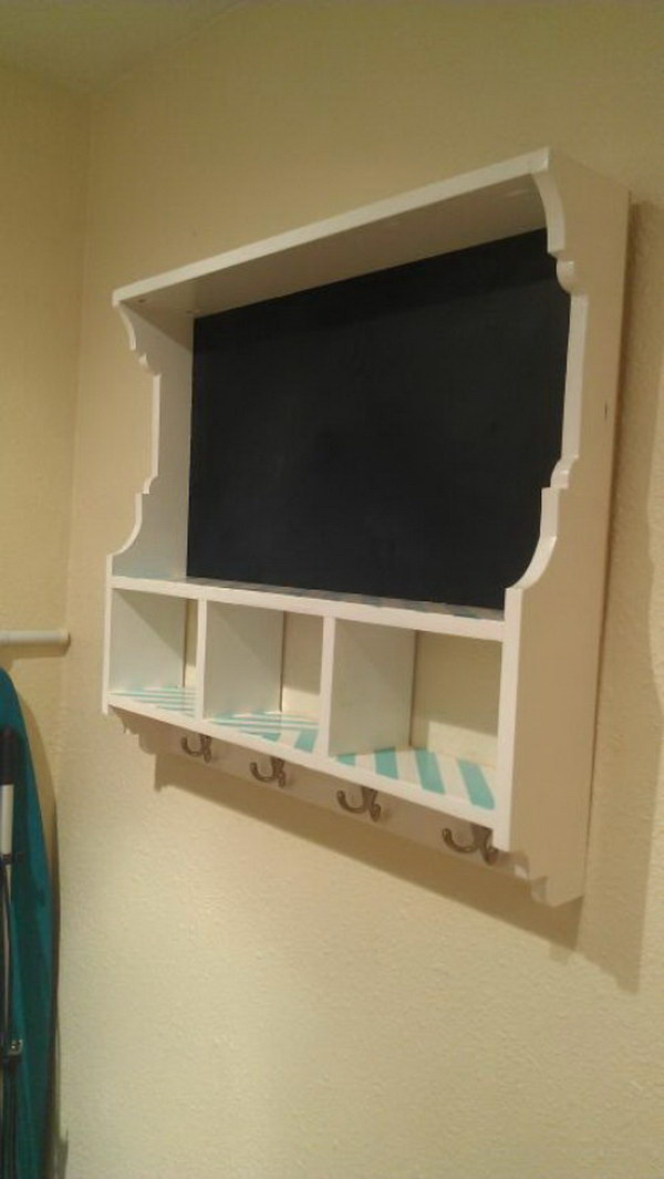 Chalkboard Cubby Shelf. 