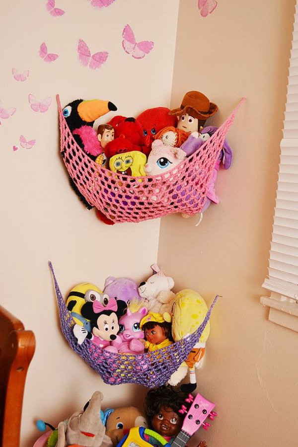 Utilize Corner Space for Stuffed Toy Solution. 