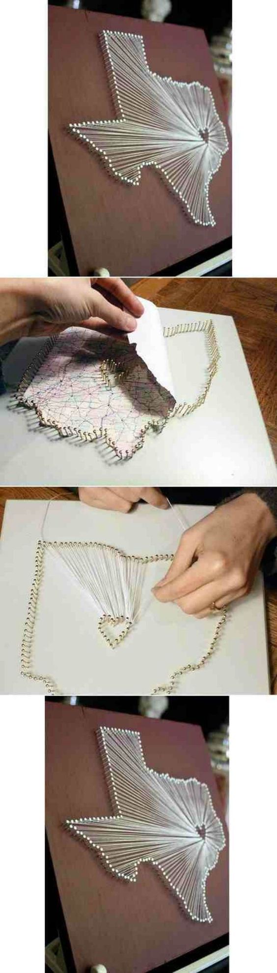 DIY Love Map String Art. 