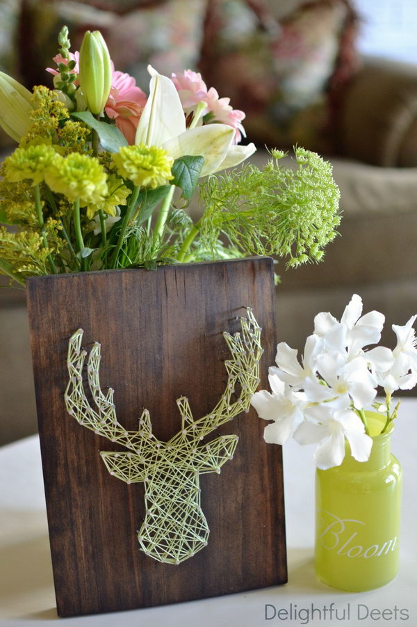 DIY Deer Head String Art. Get the tutorial 