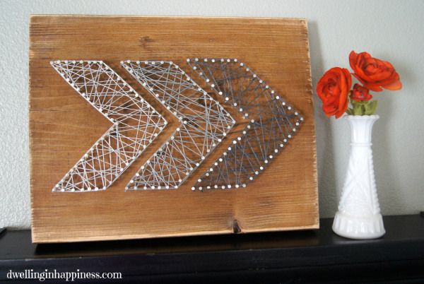 Easy Rustic Arrow String Art. Get the tutorial 