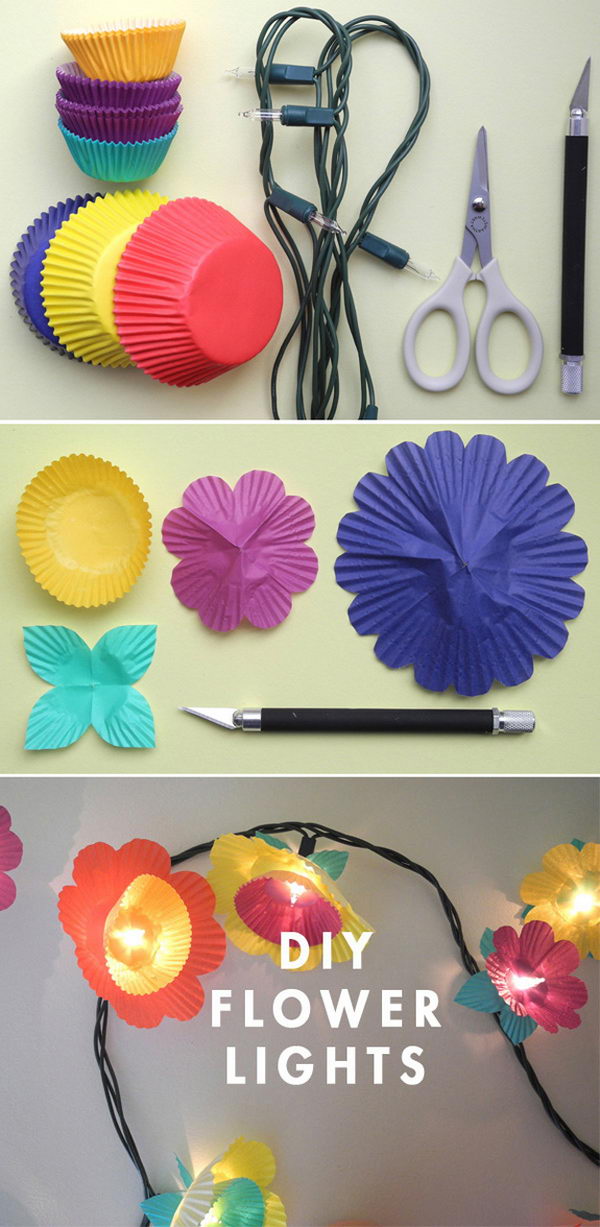 Cup Cake Flower Lights. 