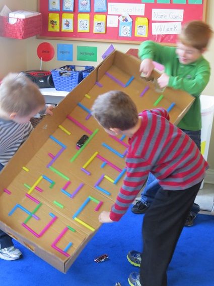 Get A Marble From One End Of The Cardboard Maze To The Other. 