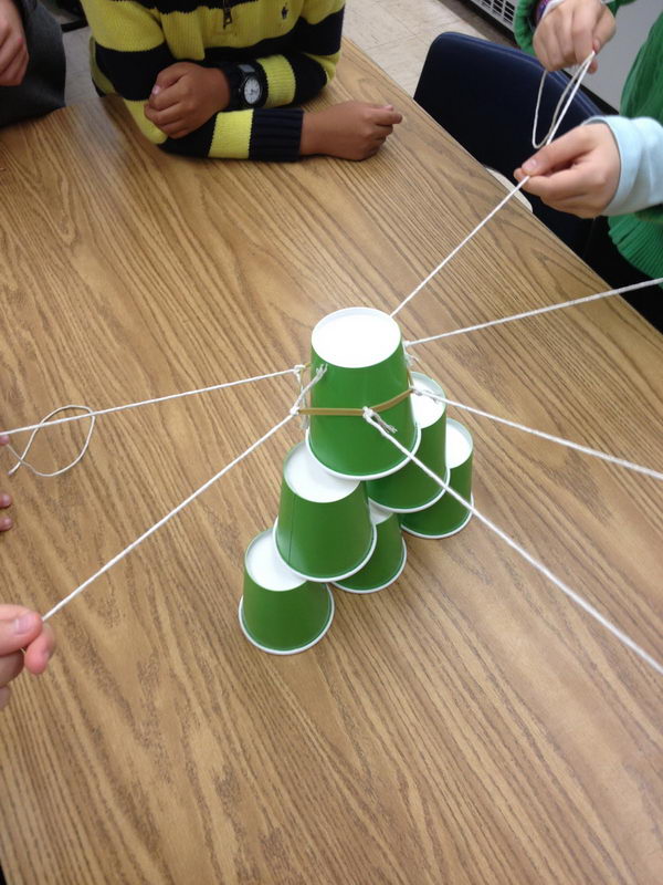 Cup Stack Teamwork. 