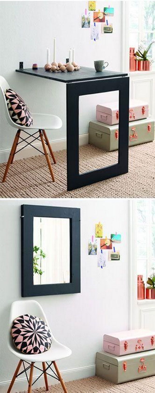 DIY Mirror Folding Table 