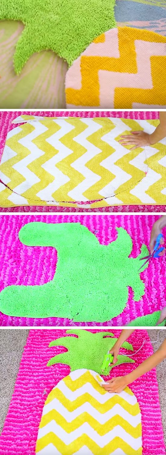 DIY Fruit Rug For Teen Girls Bedrooms. 