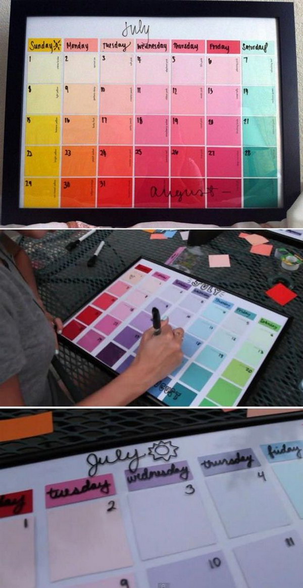 Paint Chip Calendar  