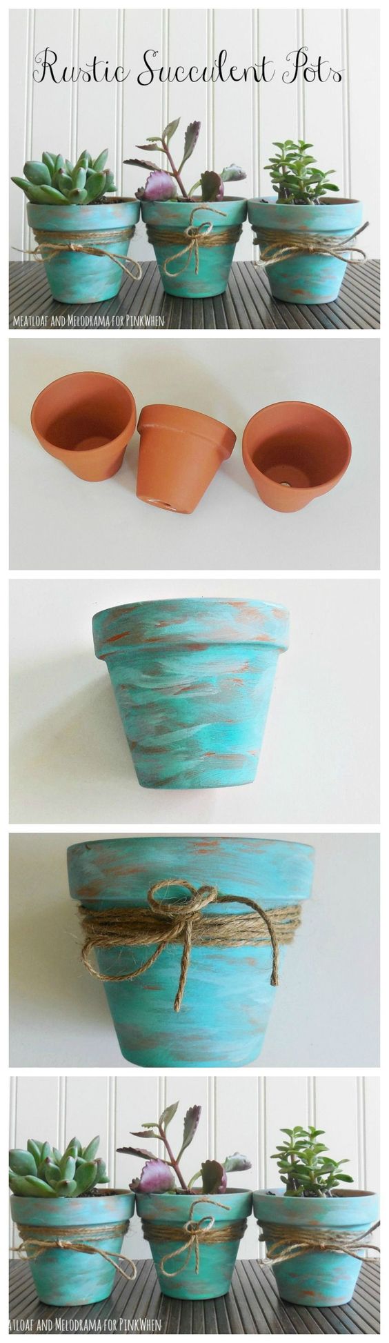 DIY Rustic Succulent Pots. 