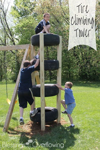 Tire Climbing Tower. 