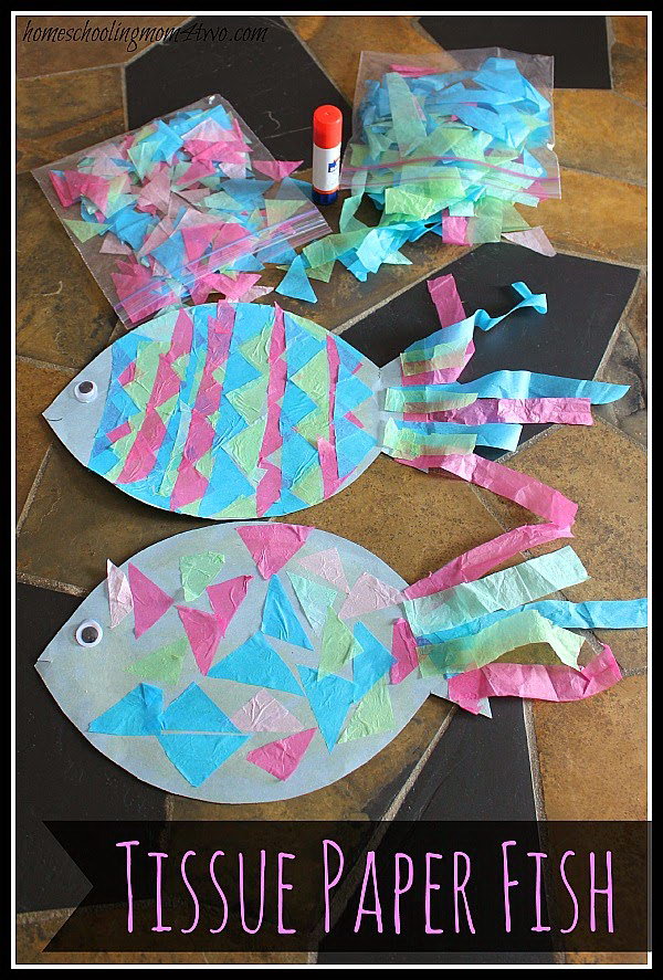 Tissue Paper Fish Craft. 