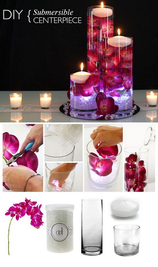 DIY Glowing Submersible Centerpiece. 