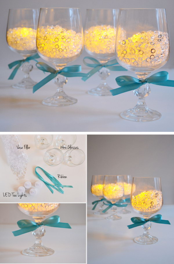  Wineglass Candle Holders Wedding Centerpiece . 