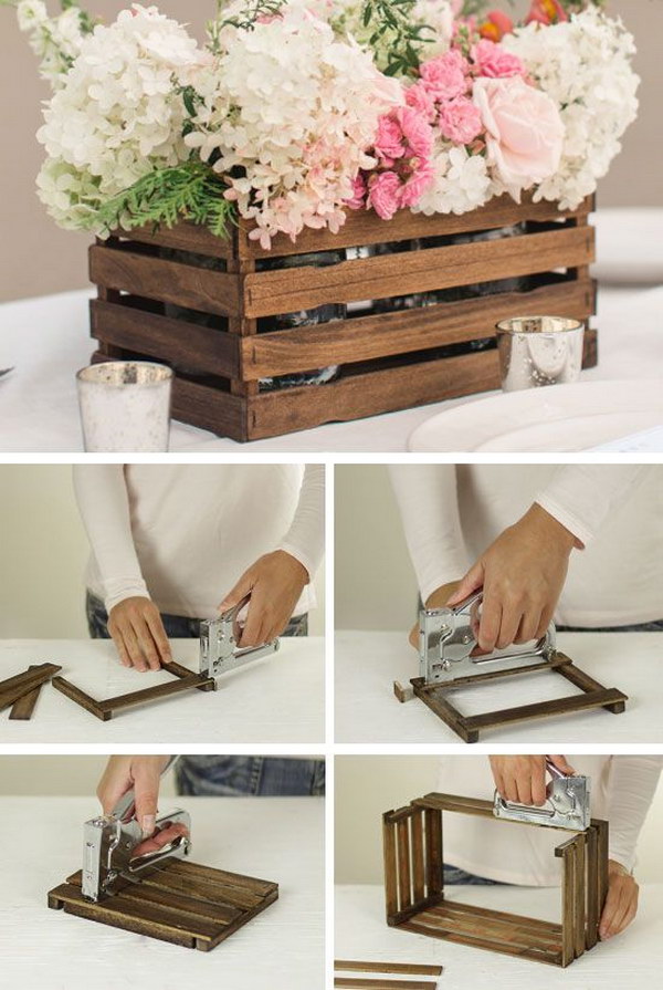 DIY Rustic Stick Basket. 