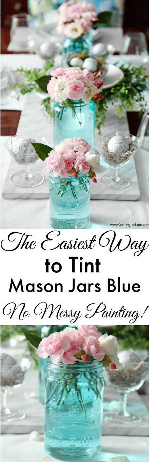 DIY Mason Jar Centerpieces. 