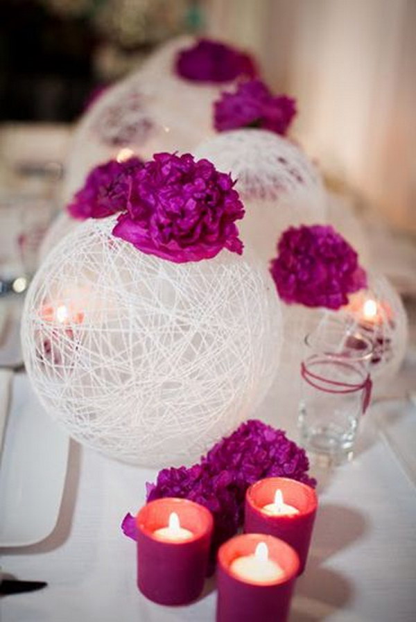 String Spheres Centerpieces. 