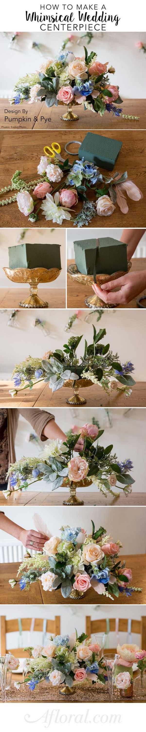 DIY Floral Centerpiece. 