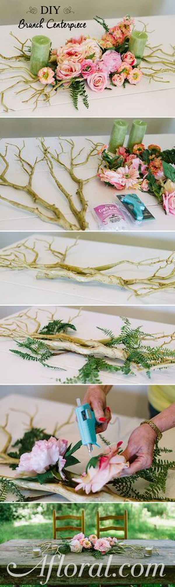 DIY Branch Centerpiece. 