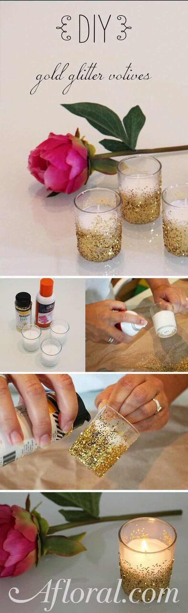 DIY Glitter Voitive. 