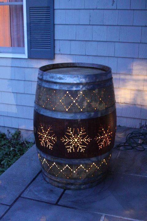 Turn a Wine Barrel Into an Outdoor Porch Light. 
