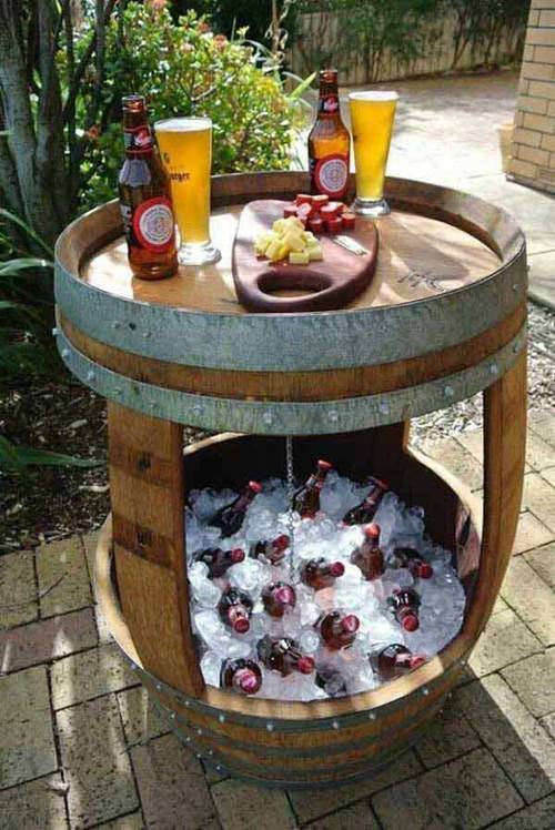 DIY Wine Barrel Cooler. 