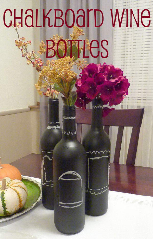 Chalkboard Painted Centerpiece. 