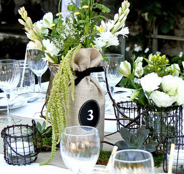 Rustic Wedding Centerpiece. 