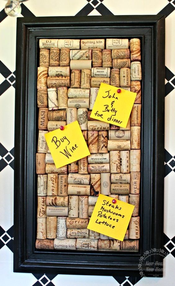 DIY Cork Memo Board. 