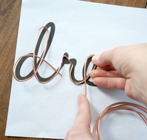DIY Wire Word Art. 
