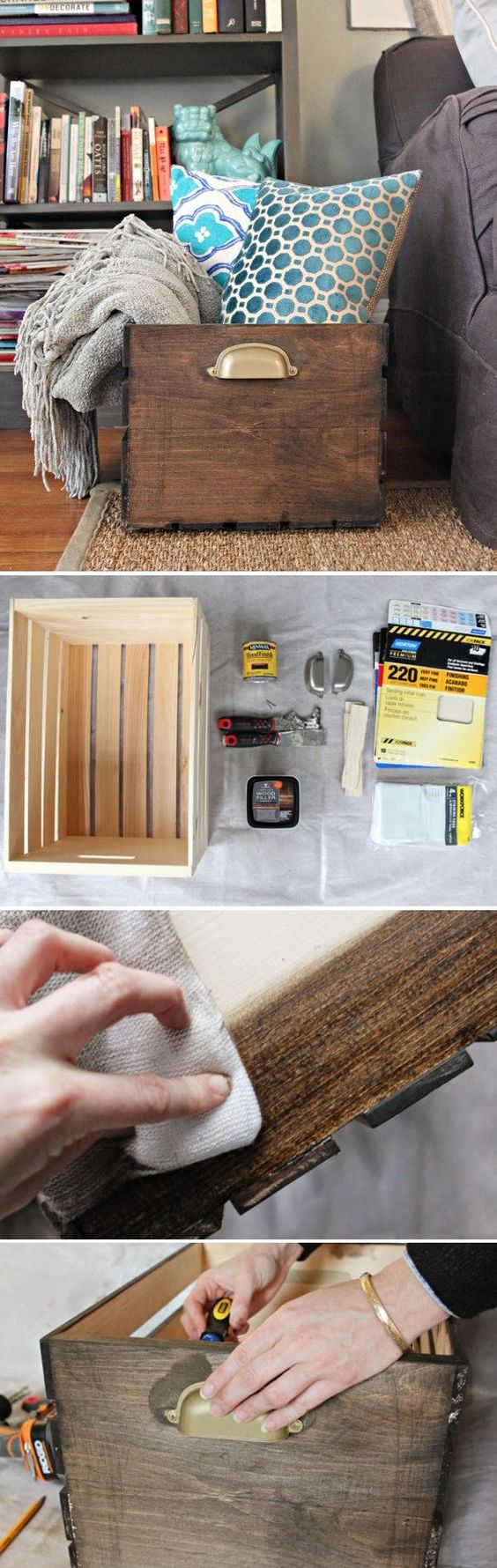 DIY Wooden Storage Crate. 