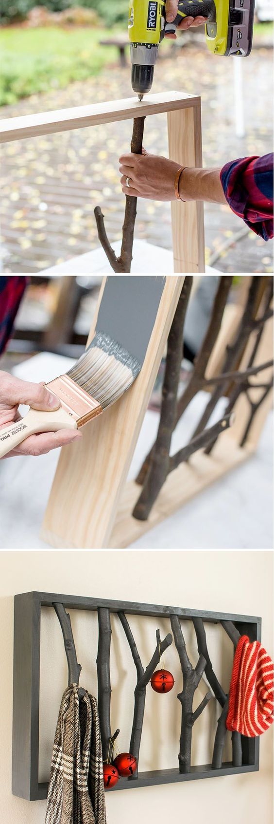 DIY Branch Shelf. 