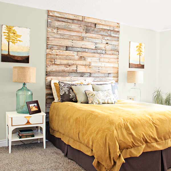 Rustic Wood Headboard. See more details 