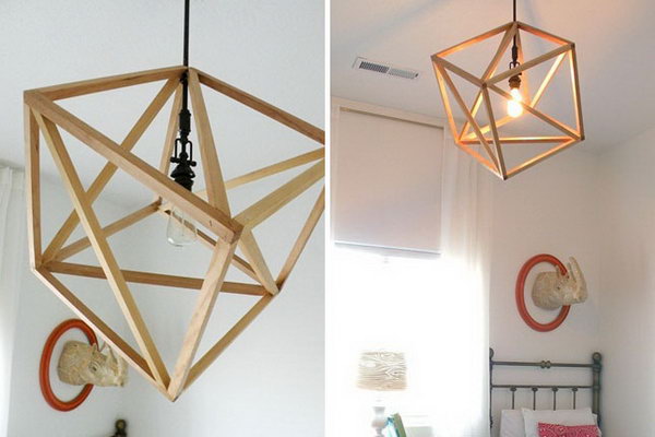 Cube Pendant Light. Get the tutorial 