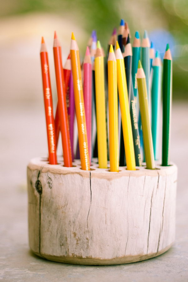 Rustic Pencil Holder. Get the instructions 