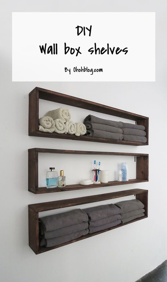 Easy DIY Wall Box Shelves. 