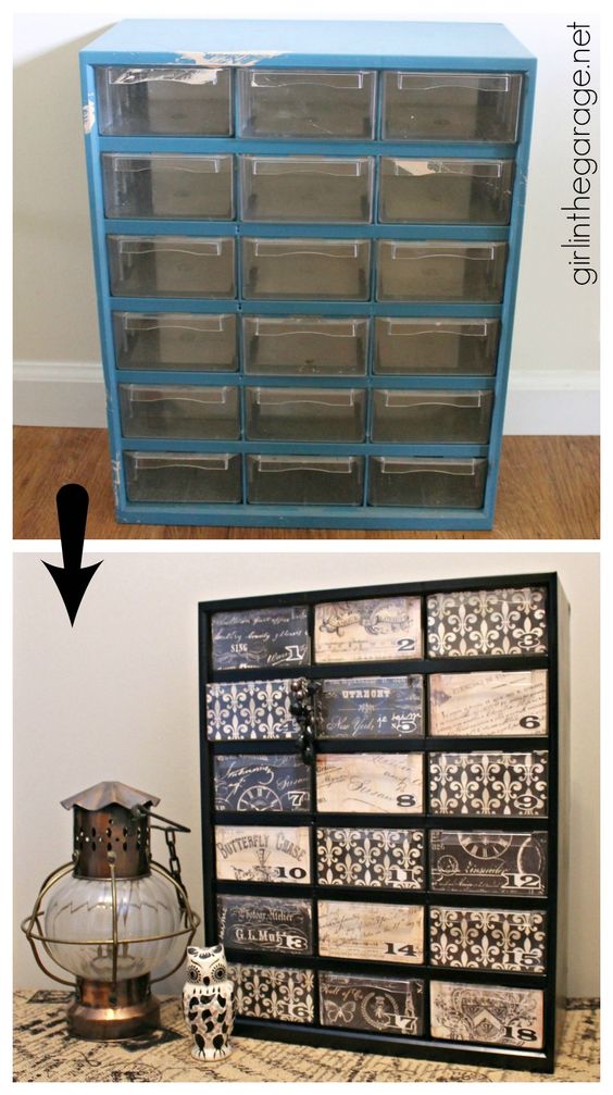 Upcycled Garage Storage Organizer. 